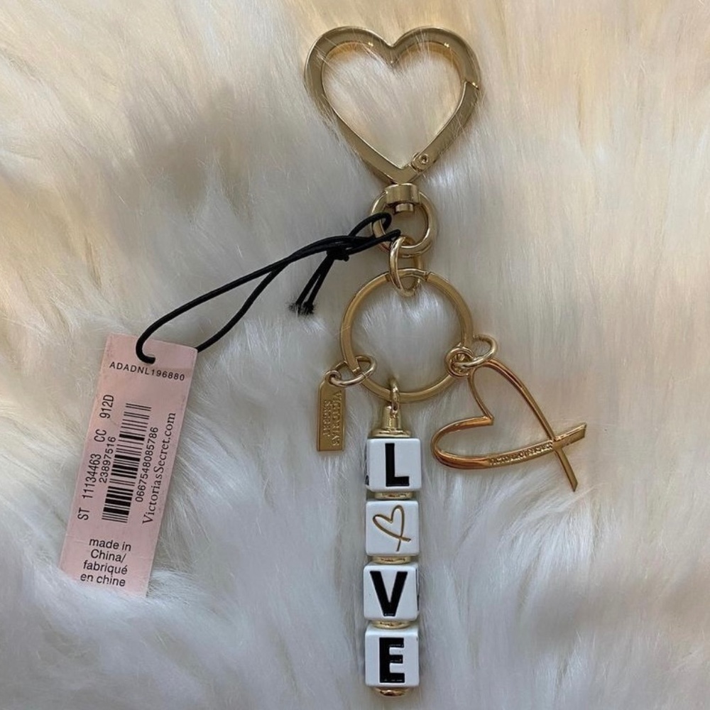 Gold "LOVE" Victoria's Secret Keychain (MULTIPLE AVAILABLE)
